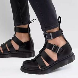Dr Martens Geraldo Gladiator Sandal Leather Black Strappy